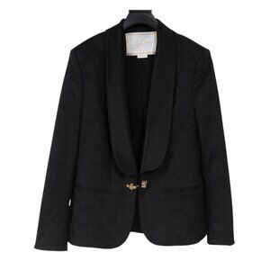 Redemption Womens Subtle Camo Tuxedo Smoking Blazer US 10 IT 46 Black